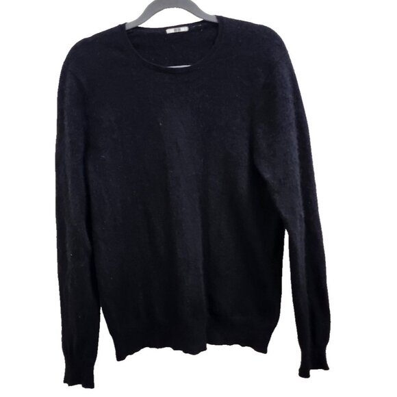 UNIQLO 100% Cashmere Sweater Black Women’s M Soft Luxury Knit Pullover Classic - Picture 2 of 12